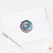 Zee Shell - Fractal Ronde Sticker (Envelop)