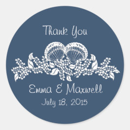 Zee Shell Garland Beach Thema Ronde Sticker