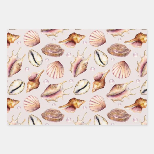 Zee Shell Gift Wrap Inpakpapier Vel (Voorkant 3)