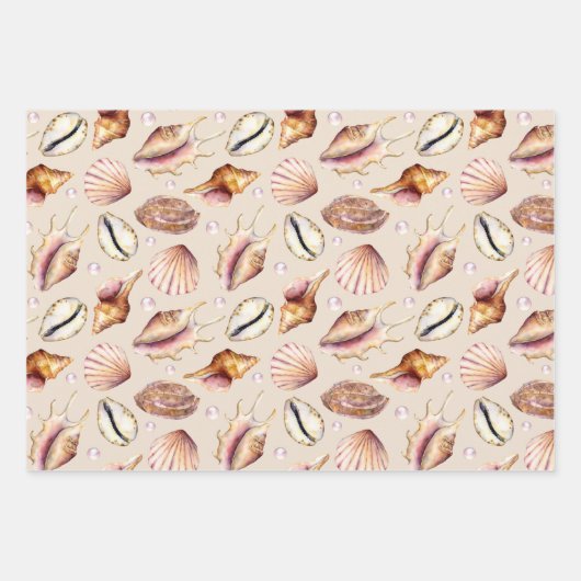 Zee Shell Gift Wrap Inpakpapier Vel (Voorkant)