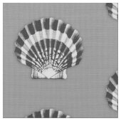 Zee Shell - houtskool grijs en wit Stof (Close Up)