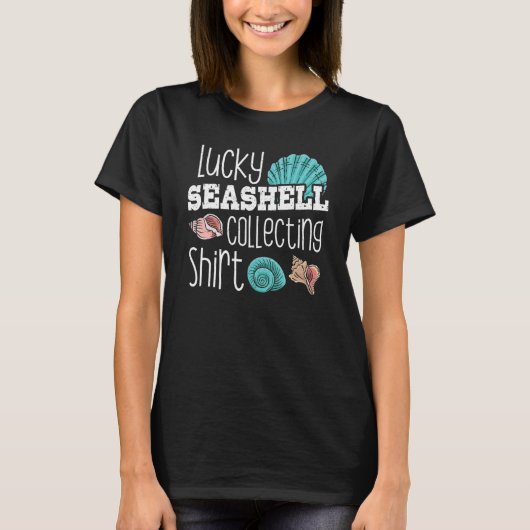 Zee Shell Hunter Lucky Seashell Collecting T-shirt (Voorkant)