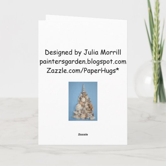 Zee Shell-kerstKaart Feestdagen Kaart (Achterkant)