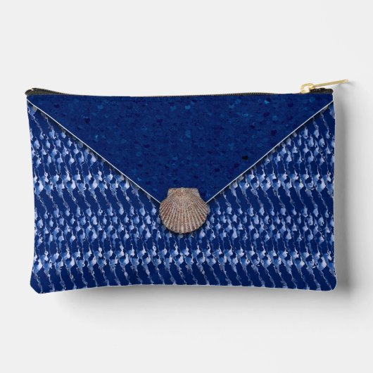 Zee Shell Koppeling Bag Afdrukken Gesneden Naaizak Etui (Achterkant)