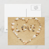 Zee Shell Love Heart Briefkaart (Voorkant / Achterkant)