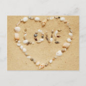 Zee Shell Love Heart Briefkaart (Voorkant)
