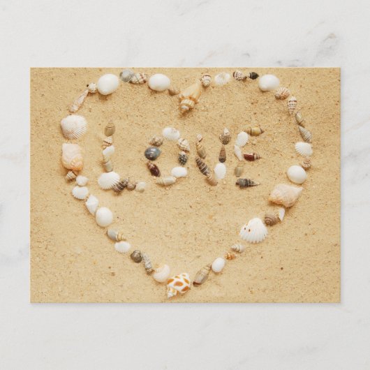 Zee Shell Love Heart Briefkaart (Voorkant)