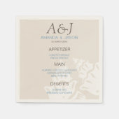 Zee Shell Menu Strand Trouwpapier Servetten (Voorkant)