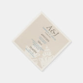 Zee Shell Menu Strand Trouwpapier Servetten (Hoek)