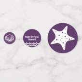 Zee Shell Mermaid Party (Paarse en groene Starfish Confetti (Voorkanten)