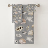 Zee Shell Nautical Pattern Crustaceancore Bad Handdoek (Insitu)