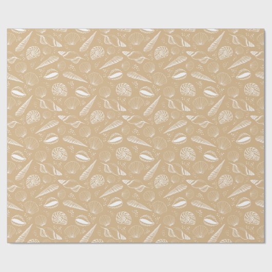 Zee Shell oceaan strandpatroon Cadeaupapier (Vlak)