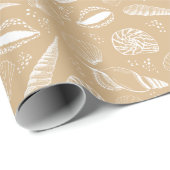 Zee Shell oceaan strandpatroon Cadeaupapier (Rol Hoek)