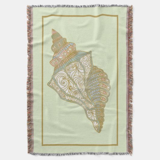 Zee Shell - Ocean Beach Shells Deken (Voorkant Verticaal)