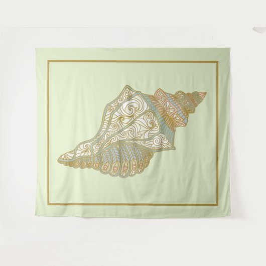 Zee Shell - Ocean Beach Shells Wandkleed (Voorkant (horizontaal))