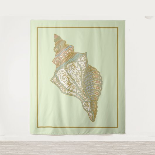 Zee Shell - Ocean Beach Shells Wandkleed (Voorkant)