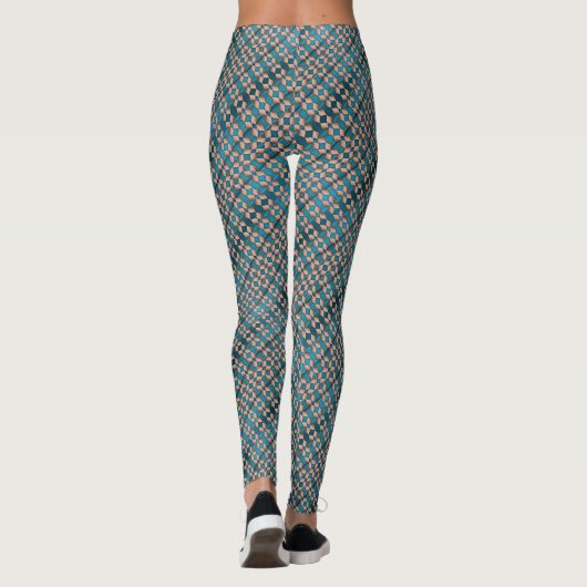 Zee Shell Pattern, blauw Leggings (Achterkant)