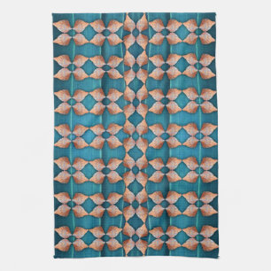 Zee Shell Pattern, blauw Theedoek