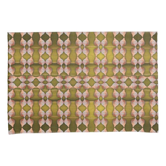 Zee Shell Pattern, Gold Kussensloop (Voorkant-Rechts)