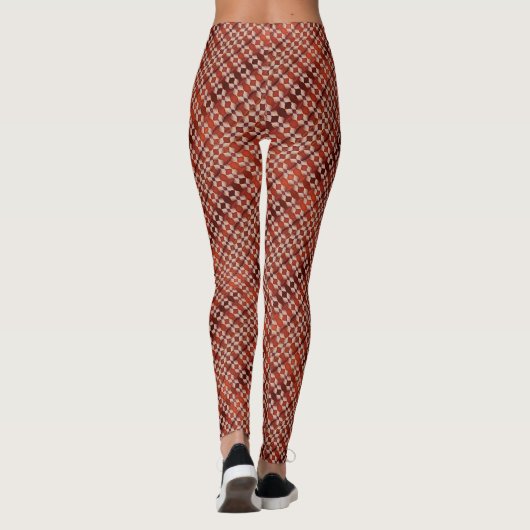 Zee Shell Pattern, Red Leggings (Achterkant)