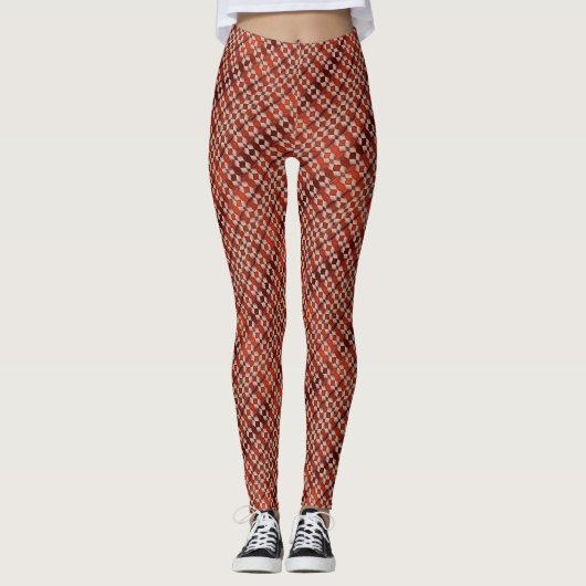 Zee Shell Pattern, Red Leggings (Voorkant)