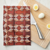 Zee Shell Pattern, Red Theedoek (Quarter Fold)