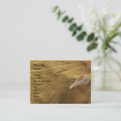 Zee Shell-profielkaart Visitekaartje (Staand voorkant)