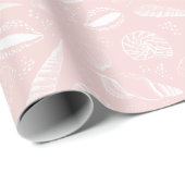 Zee Shell Roze oceaan strandpatroon Cadeaupapier (Rol Hoek)