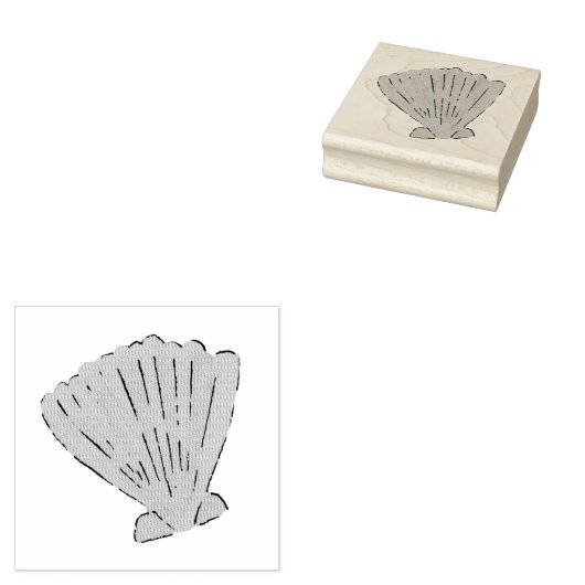 Zee Shell Rubberstempel (Gestempeld)