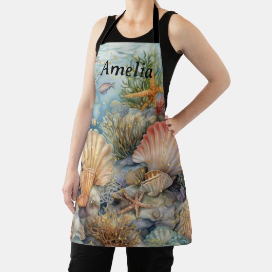 Zee Shell Schort met vis en grassen (Insitu)