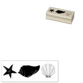 Zee Shell Seashell Conch Starfish Beach Ocean Rubberstempel (Gestempeld)