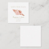 Zee Shell Sla de datumkaart op Notitiekaartje (Voorkant / Achterkant)