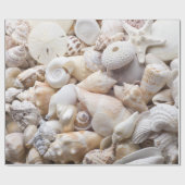 Zee Shell & Starfish Background - Beach Shells Cadeaupapier (Vlak)