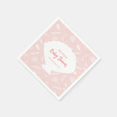 Zee Shell Strand Roze Meisjes Oceaan Baby shower Servet (Hoek)