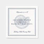 Zee Shell Strand Trouwreceptie Custom servetten (Voorkant)