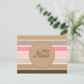 Zee Shell Stripes Briefkaart (Staand voorkant)