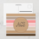 Zee Shell Stripes Briefkaart (Voorkant / Achterkant)