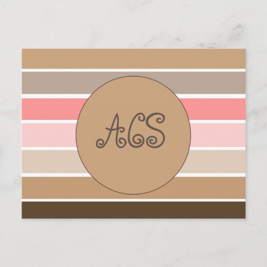 Zee Shell Stripes Briefkaart (Voorkant)