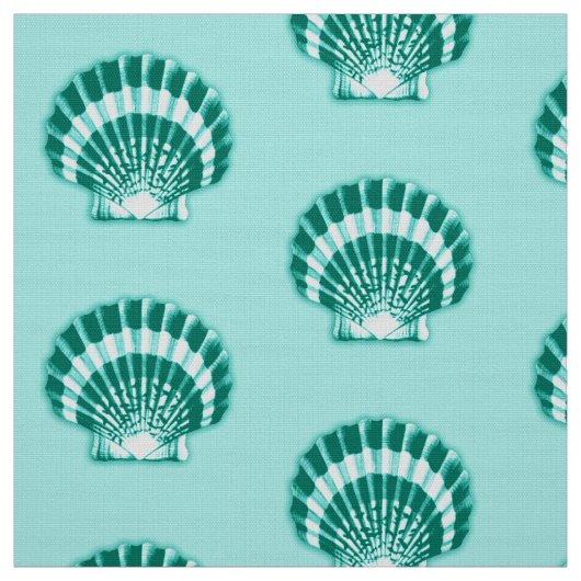 Zee Shell - Turquoise en Aqua Stof (Swatch)
