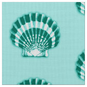 Zee Shell - Turquoise en Aqua Stof (Close Up)