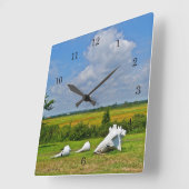 Zee Shell Wall Clock Vierkante Klok (Hoek)