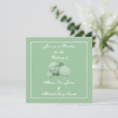 Zee Shell Wedding Invitation Kaart (Staand voorkant)