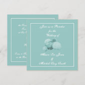 Zee Shell Wedding Invitation Kaart (Voorkant / Achterkant)