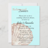 Zee Shell Wedding Rehearsal Dinner Invitation Kaart (Voorkant)