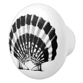 Zee Shell - zwart-wit Keramische Knop (Rechts)