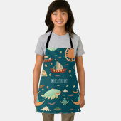 Zee Ships and Whales Retro Pattern Schort (Insitu)