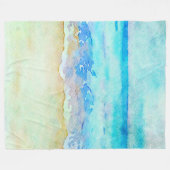 *~* Zee Shore AR7 Beach Nautical Waves Surf Beach Fleece Deken (Voorkant (Horizontaal))