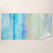 *~* Zee Shore AR7 Beach Nautical Waves Surf Beach Strandlaken (Voorkant)