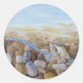 Zee Shore Ronde Sticker (Voorkant)