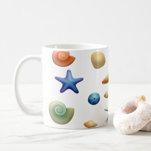 Zee Shore Sea Shells Koffiemok (Met donut)